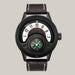 Leather Compass Watch Red