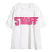 Men's Short-Sleeve Denim Patch Shirt White