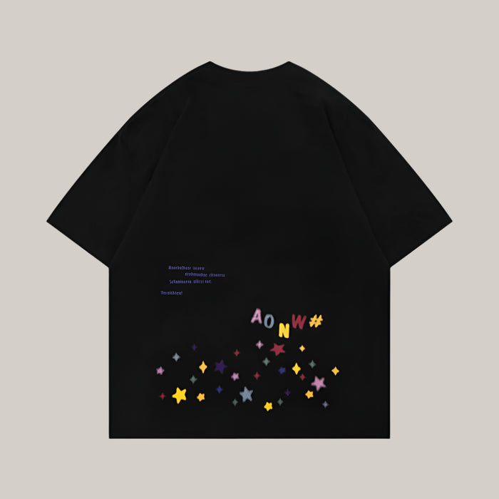 Men's Letter-Print Summer T-Shirt