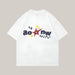 Men's Letter-Print Summer T-Shirt White