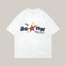 Letter XINGX Printed Men Summer Clothing White