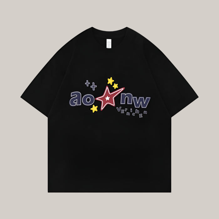 Men's Letter-Print Summer T-Shirt