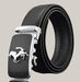 Men's Leather Belt with Automatic Buckle