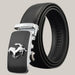 Men's Leather Belt with Automatic Buckle