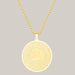 Men's Calligraphy Pendant Necklace Gold