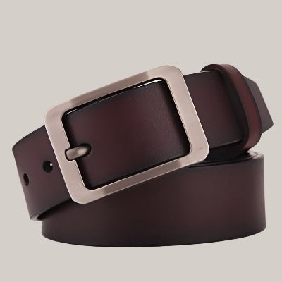 Men's Genuine Leather Belt Coffee 6