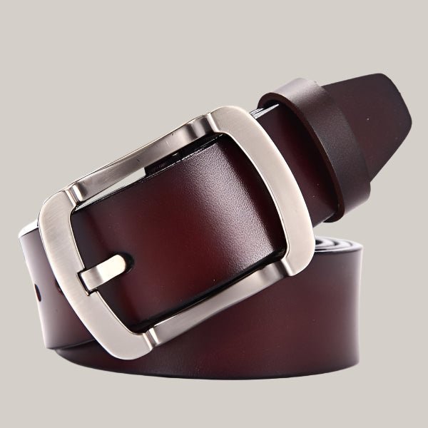 Men's Genuine Leather Belt Coffee 5
