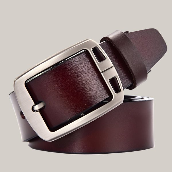 Men's Genuine Leather Belt Coffee 2