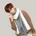 Men Scarves Can Match Colors Fashion Greyish white 200x40cm