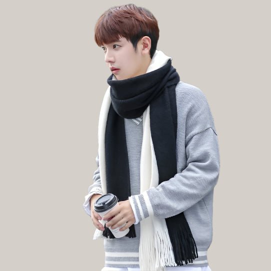 Men Scarves Can Match Colors Fashion Black and white 200x40cm