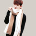 Men Scarves Can Match Colors Fashion Khaki white 200x40cm