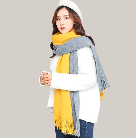 Men Scarves Can Match Colors Fashion Turmeric grey 200x40cm