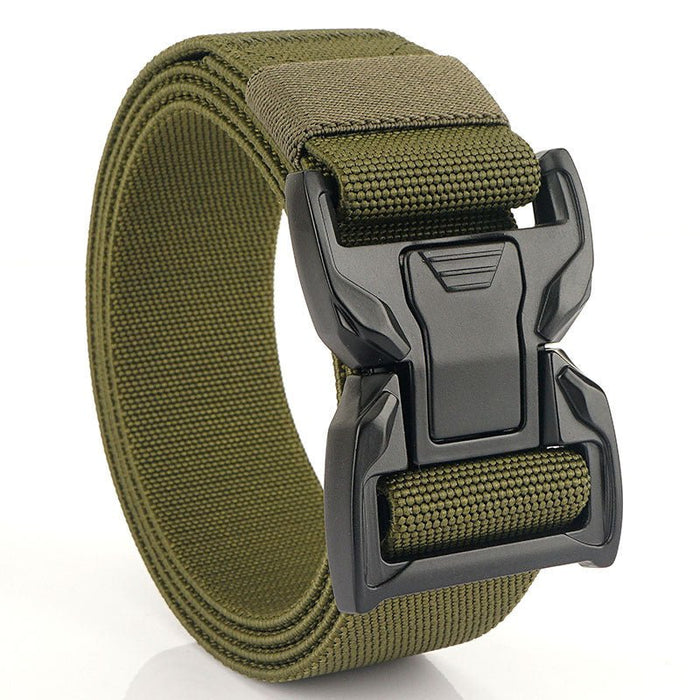 Men's Outdoor Canvas and Nylon Utility Belt Army Green 125cm