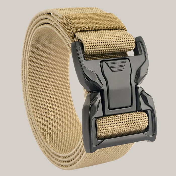 Men's Outdoor Canvas and Nylon Utility Belt Wolf brown 125cm