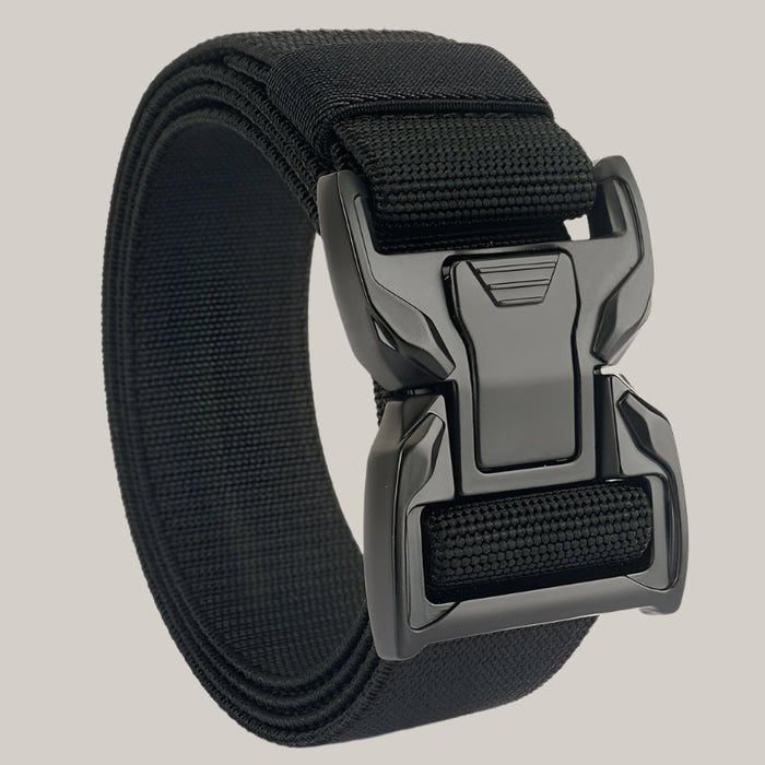 Men's Outdoor Canvas and Nylon Utility Belt Black 125cm