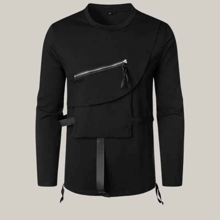 Men's Seasonal Fashion T-Shirt - Trendy Black Design
