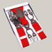Men's Six Clip Jacquard Suspenders Red