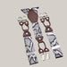 Men's Six Clip Jacquard Suspenders Snake Pattern