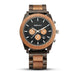 Mens Six Hand Chronograph Calendar Sports Wood Casual Watch B