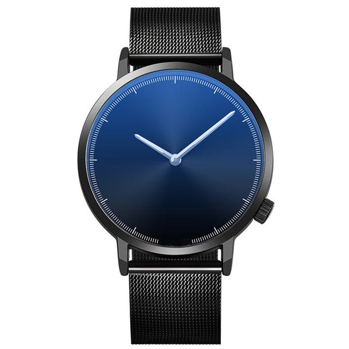 Men's Mesh-Band Wristwatch Black