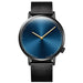 Men's Mesh-Band Wristwatch Black blue