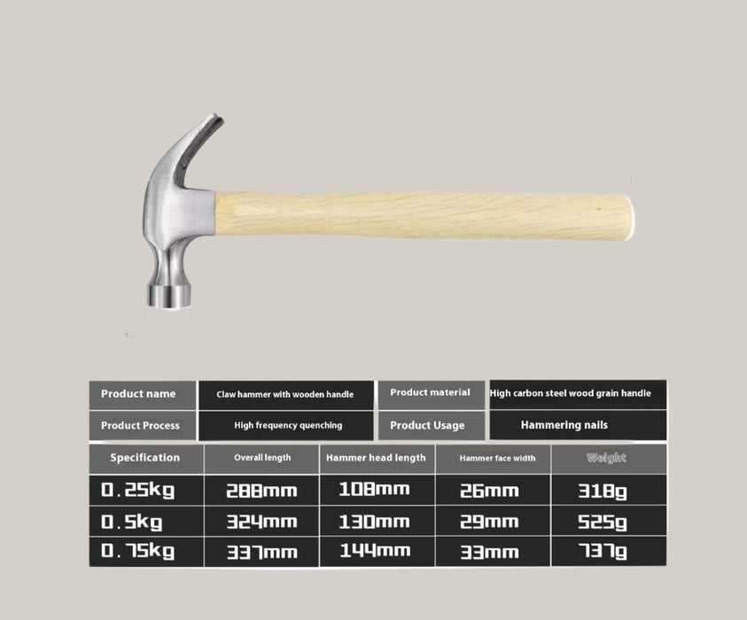 Multi-Function Hammer 0.5KG Nail Hammer