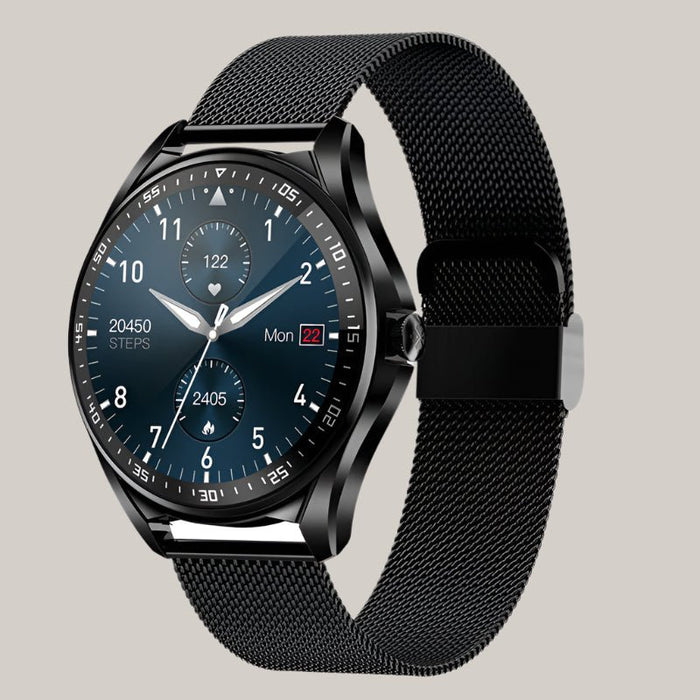 Multi-sport Bracelet With GPS Track For Blood Pressure And Oxygen Black steel