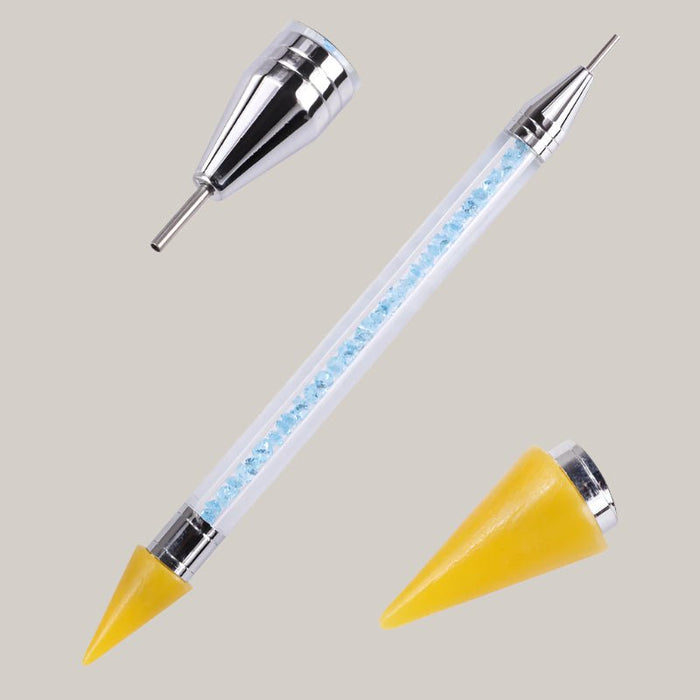 Double-Head Nail Drill Pen Sky blue drill pipe