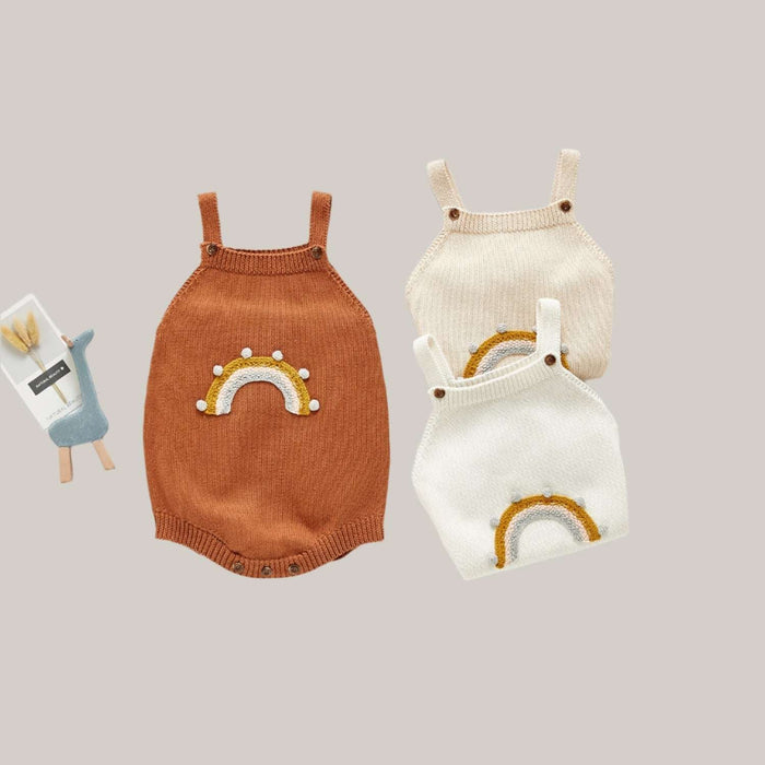 New Baby Girl Baby Knitted Strap Jumper