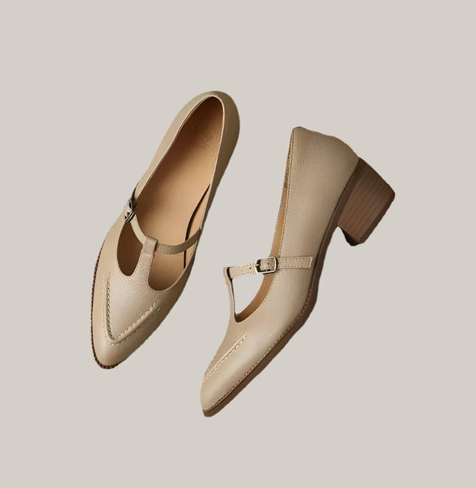 New French Retro Pointed Pumps Women
