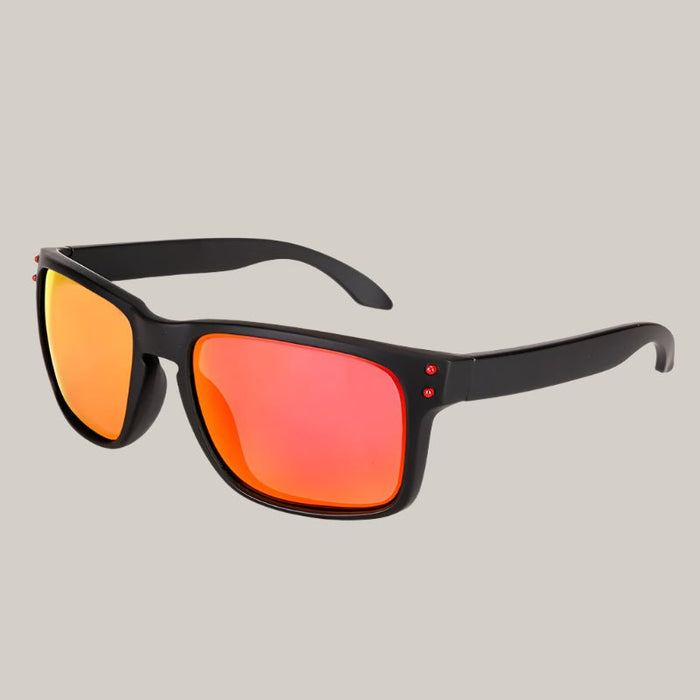 Sports Sunglasses with Plastic Frame Orange Red