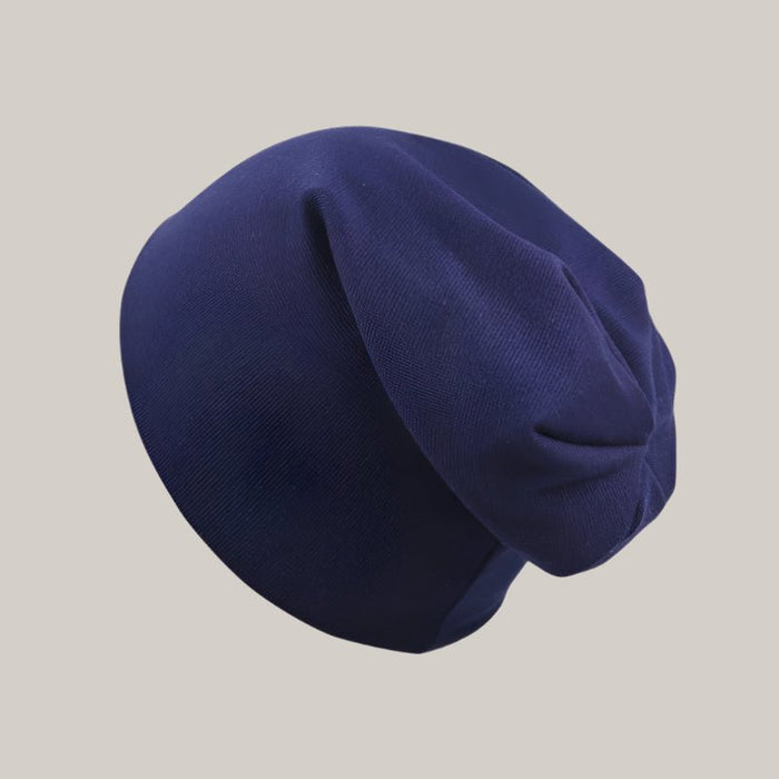 Newborn Cotton Beanie Navy Blue