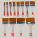 12-Piece Nylon Paint Brush Set with Wooden Handles Raw wood color