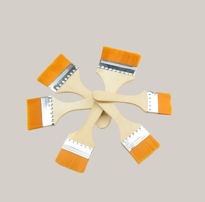 12-Piece Nylon Paint Brush Set with Wooden Handles