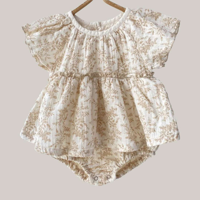 Soft Crepe Printed Baby Romper As Shown In The Figure