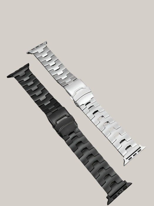 Titanium Watch Band with Double Safety Clasp