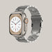 Titanium Watch Band with Double Safety Clasp Silver