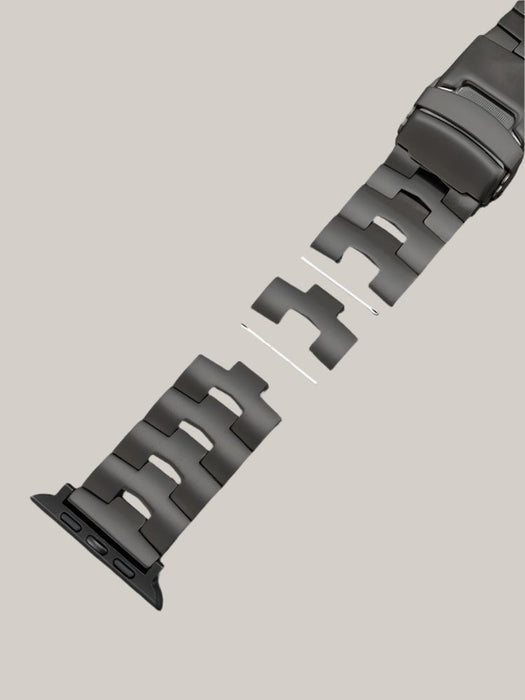 Titanium Watch Band with Double Safety Clasp