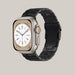 Titanium Watch Band with Double Safety Clasp Black