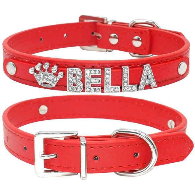 Personalized Cat Collar Red 5letters