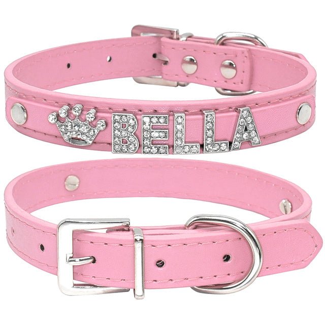 Personalized Cat Collar Pink 5letters
