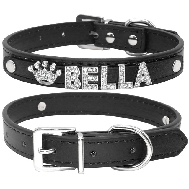 Personalized Cat Collar Black 5letters