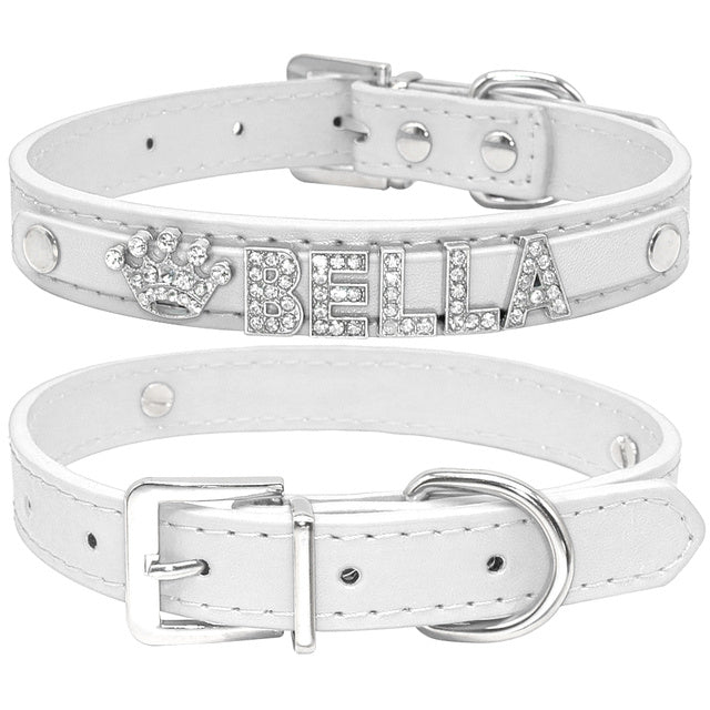 Personalized Cat Collar White 5letters