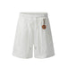 Men's Cargo Shorts with Pendant Detail White