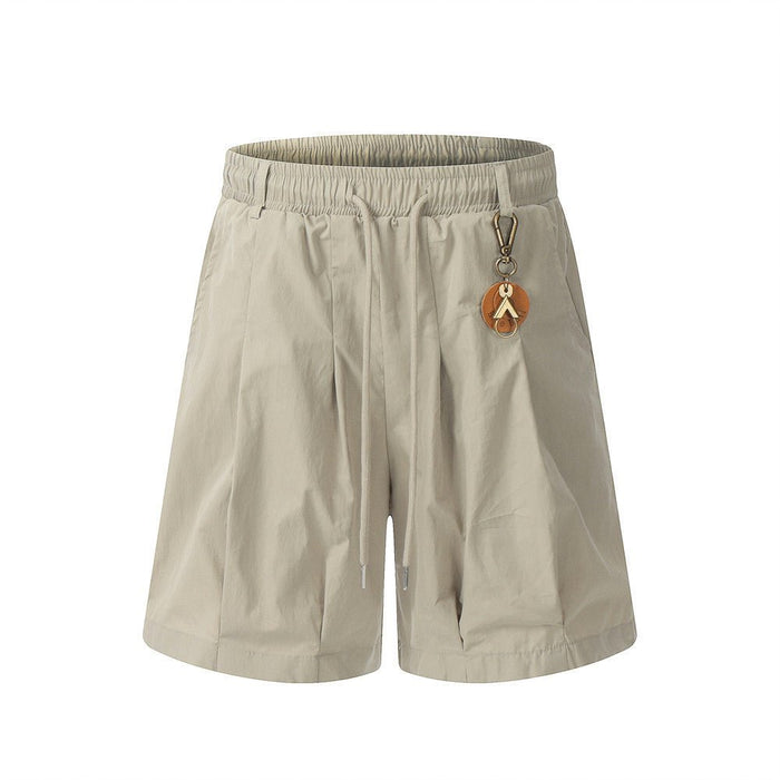 Men's Cargo Shorts with Pendant Detail Khaki Green