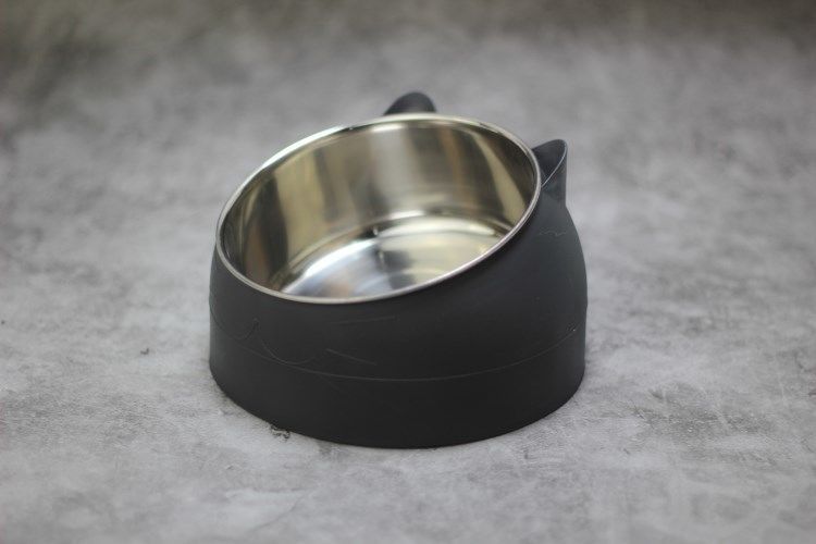 Pet Food and Water Bowl Black