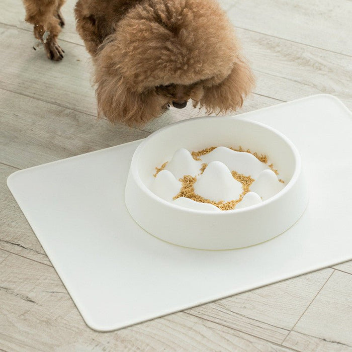 Slow-Feeder Bowl for Pets White