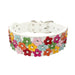 Three-Row Floral Collar for Large Dogs White