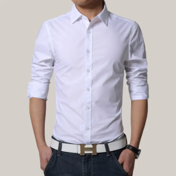 French Dress Shirt Formal Tuxedo Shirts White