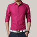 French Dress Shirt Formal Tuxedo Shirts Rose Red